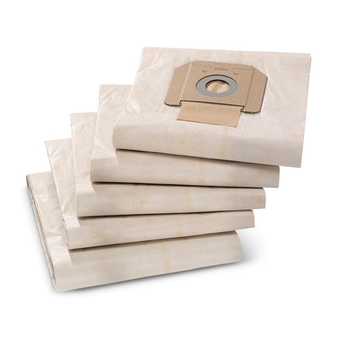 KARCHER 5 Pack Filter 3 Ply Vacuum Bags For NT 48/1, 65/2, 70/2, 70/3, 72/2 & 80/1 6904285