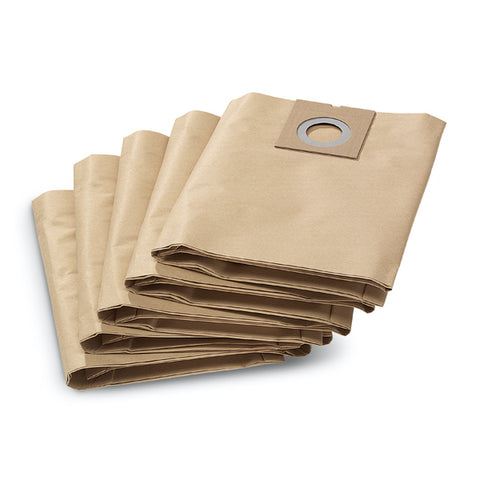 KARCHER 5 Pack Filter Paper Vacuum Bags NT 27/1, NT 48/1 6904290