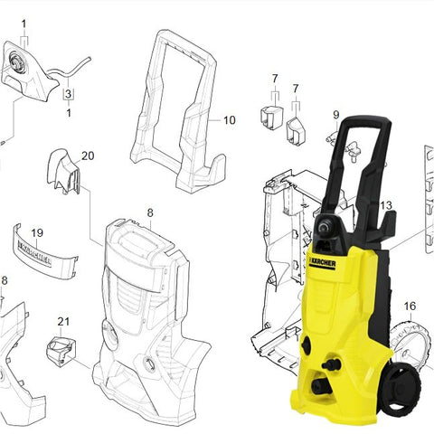 KARCHER K3.550 Spare Parts Diagrams 1180132