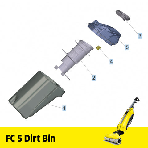 KARCHER FC 5 Spare Parts Dirt Bin