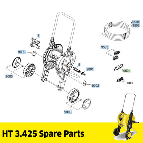 KARCHER HT 3.425 Hose Trolley Spare Parts