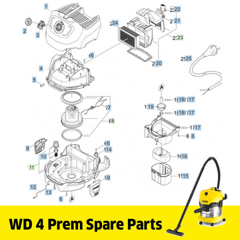 KARCHER WD 4 Premium Spare Parts