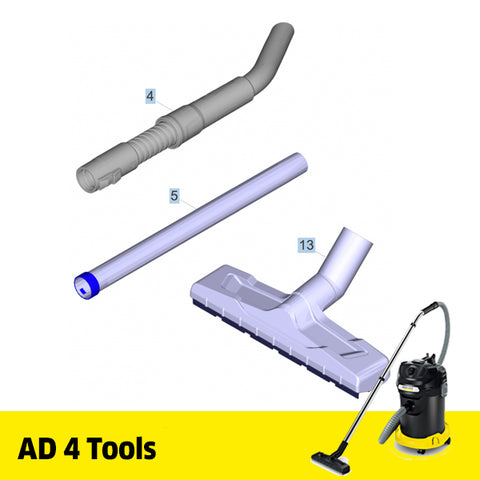KARCHER AD 4 Ash Vacuum Spare Parts Tools