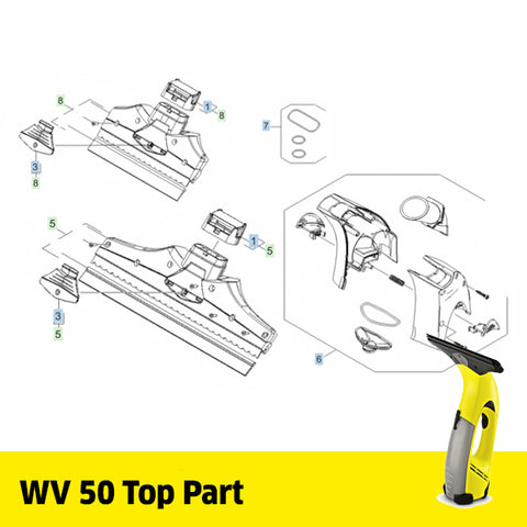 KARCHER WV 50 Spare Parts Top Part