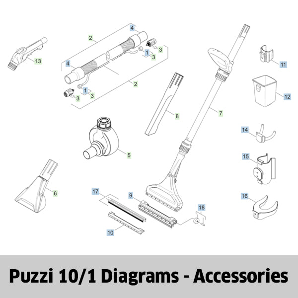 KARCHER Puzzi 10/1 Spare Parts Accessories