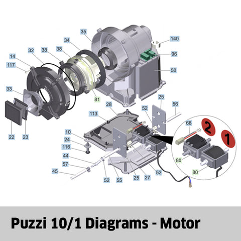 KARCHER Puzzi 10/1 Spare Parts Motor