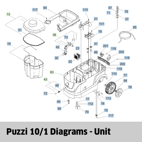 KARCHER Puzzi 10/1 Spare Parts Unit