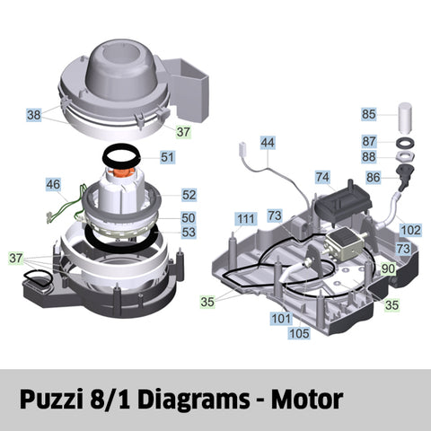 KARCHER Puzzi 8/1 Spare Parts Motor