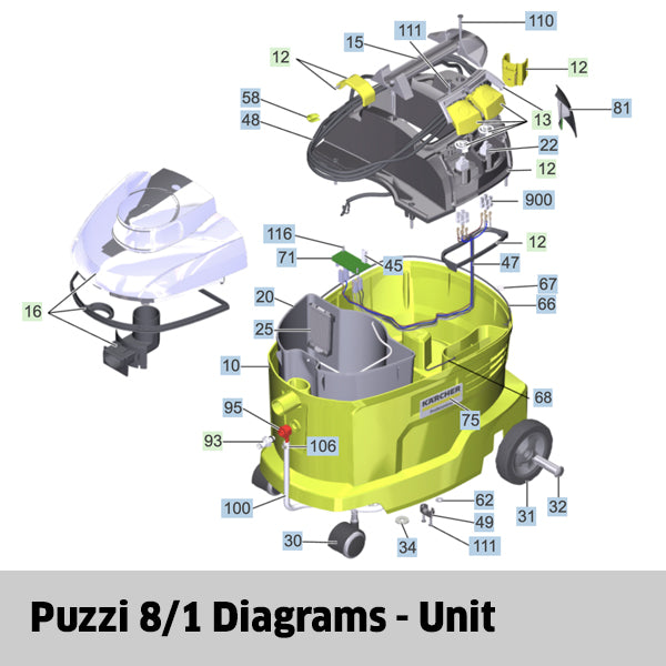 KARCHER Puzzi 8/1 Spare Parts Unit