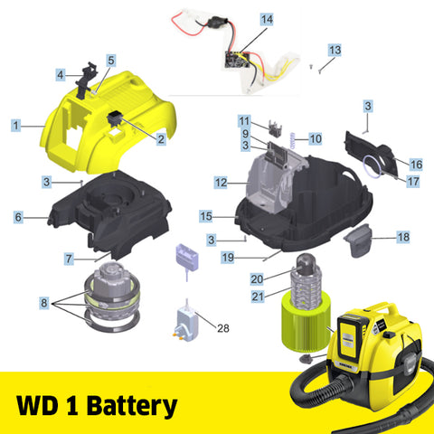 KARCHER WD 1 Battery