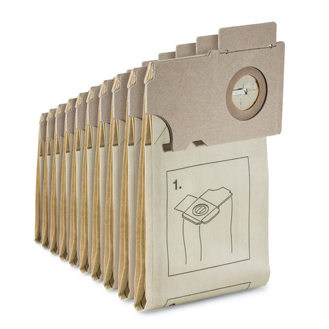 KARCHER 10 Pack Filter Paper Vacuum Bags For CW 50 & CV 36
