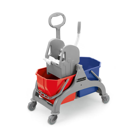 KARCHER Double Bucket Cart With Press 2x 15 Litre