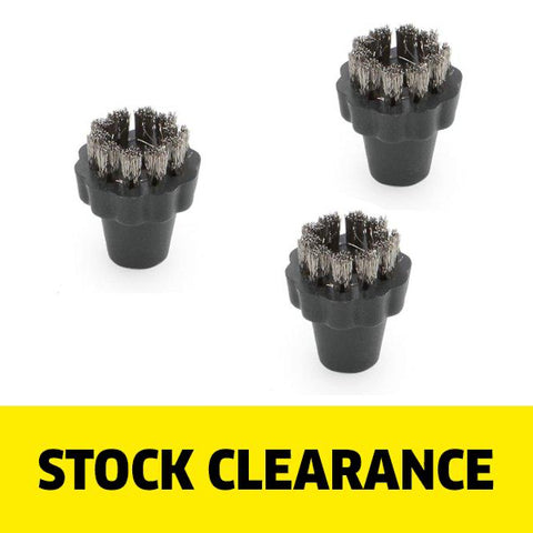KARCHER Pack of 3 Round Brush Set Stainless Steel