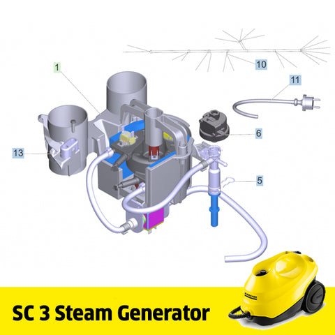KARCHER SC 3 Spare Parts Steam Generator