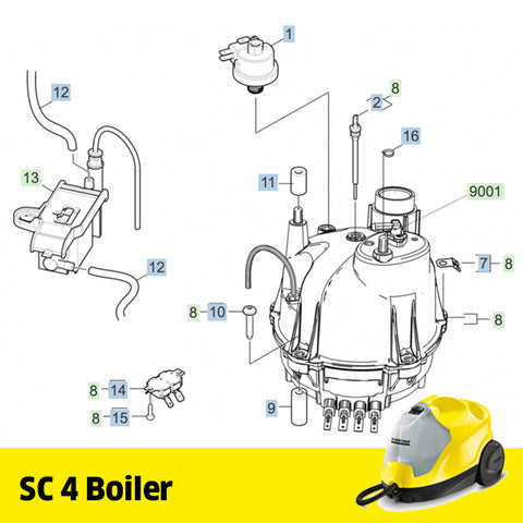 KARCHER SC 4 Spare Parts Boiler