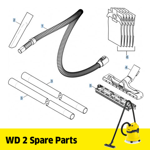 KARCHER WD 2 Spare Parts Tools