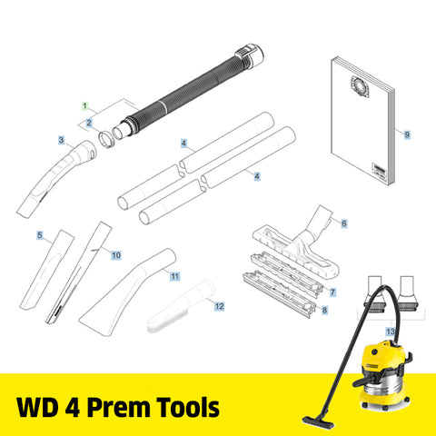 KARCHER WD 4 Premium Spare Parts Tools
