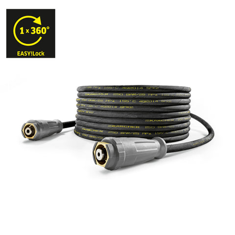 KARCHER Standard High Pressure Hose With Unions Both Sides, 15 m DN 8, AVS Trigger Gun Connector, EASY!Lock