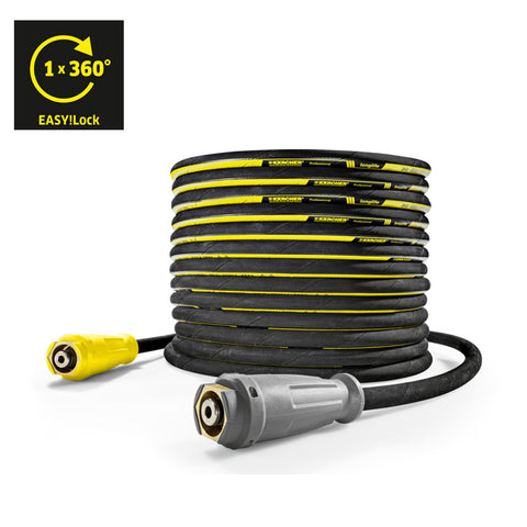 KARCHER Longlife 400, High Pressure Hoses With Unions On Both Sides, 30 m, ID 8, 400 bar, Including Rotary Coupling, EASY!Lock